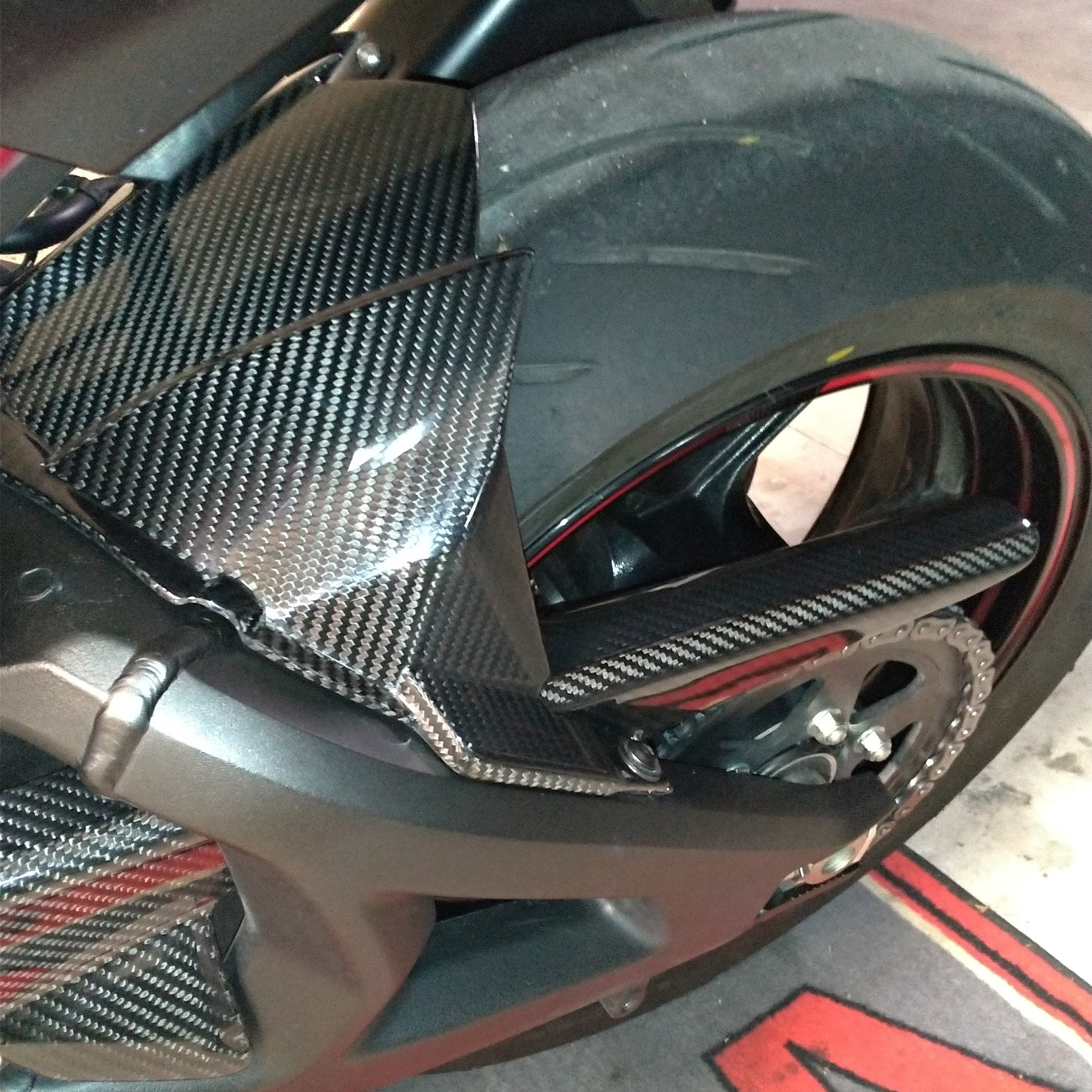 kawasaki schutzblech Kawasaki ZH2 100% Carbon Schutzblech Kotflügel Hinten